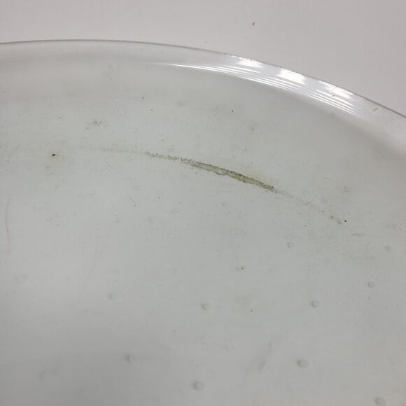 L.E. Smith Snowfall Trees Frosted Glass 13" Round Platter Christmas Serving MCM - Picture 7 of 12